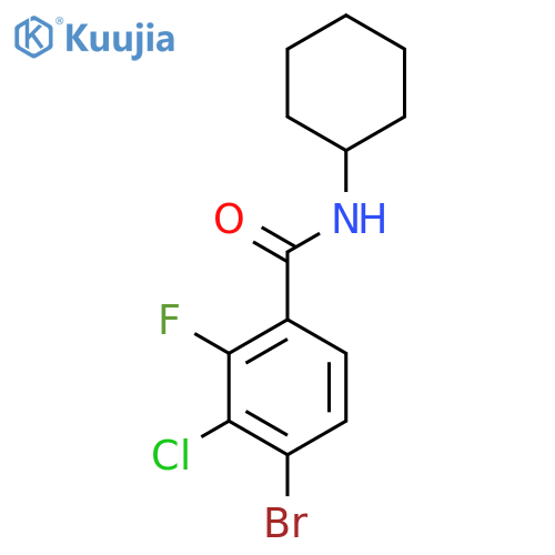 4-Bromo-3-chloro-N-cyclohexyl-2-fluorobenzamide structure