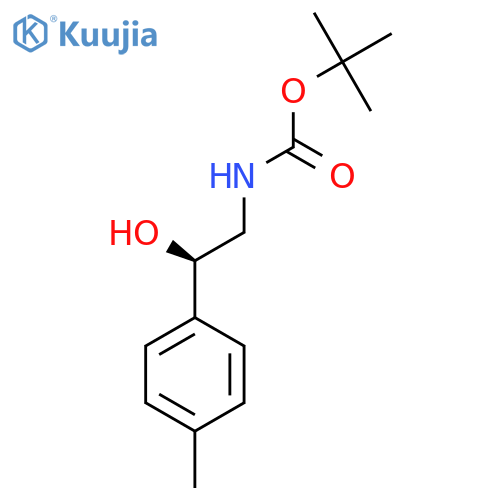 tert-butyl N-[(2R)-2-hydroxy-2-(4-methylphenyl)ethyl]carbamate structure