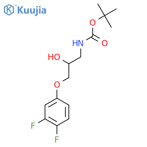 tert-butyl N-[3-(3,4-difluorophenoxy)-2-hydroxypropyl]carbamate structure