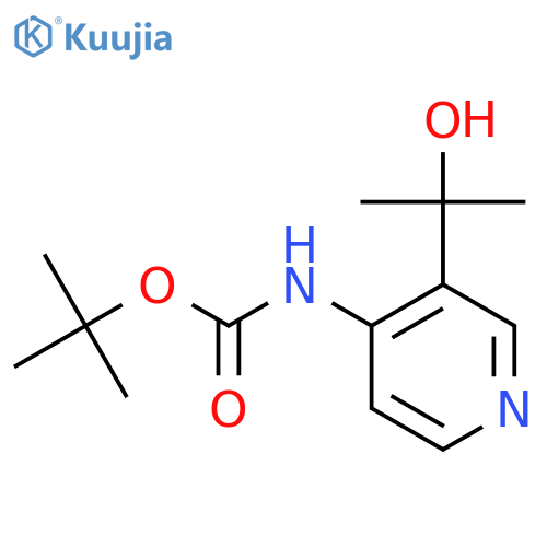 tert-butyl N-[3-(2-hydroxypropan-2-yl)pyridin-4-yl]carbamate structure