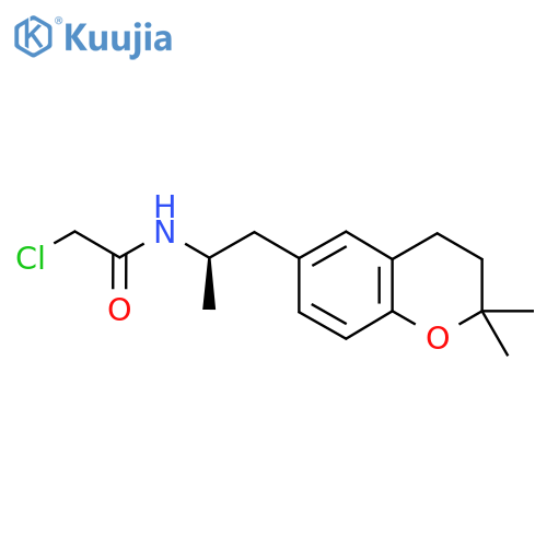2-chloro-N-(2R)-1-(2,2-dimethyl-3,4-dihydro-2H-1-benzopyran-6-yl)propan-2-ylacetamide structure