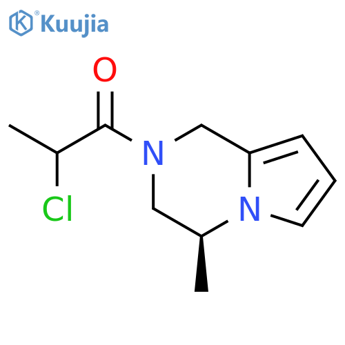 2-Chloro-1-[(4S)-4-methyl-3,4-dihydro-1H-pyrrolo[1,2-a]pyrazin-2-yl]propan-1-one structure