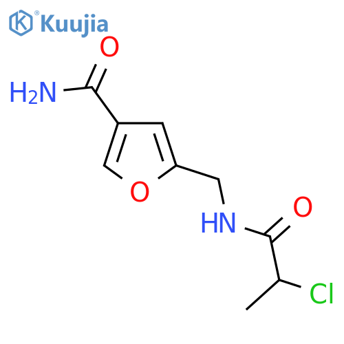 5-[(2-Chloropropanamido)methyl]furan-3-carboxamide structure