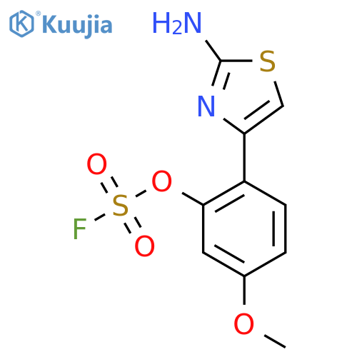 2-(2-Amino-1,3-thiazol-4-yl)-5-methoxyphenyl fluoranesulfonate structure