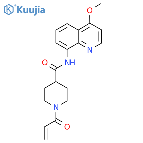 N-(4-methoxyquinolin-8-yl)-1-(prop-2-enoyl)piperidine-4-carboxamide structure