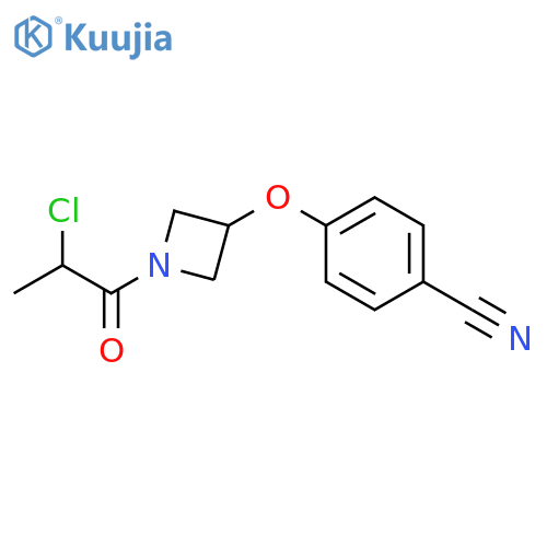 4-[1-(2-Chloropropanoyl)azetidin-3-yl]oxybenzonitrile structure