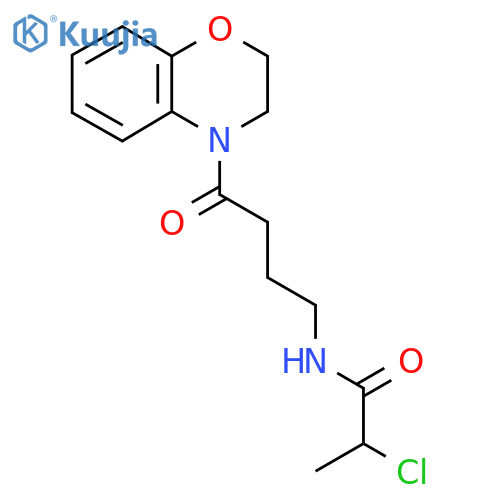 2-Chloro-N-[4-(2,3-dihydro-1,4-benzoxazin-4-yl)-4-oxobutyl]propanamide structure