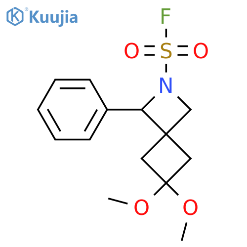 6,6-Dimethoxy-1-phenyl-2-azaspiro[3.3]heptane-2-sulfonyl fluoride structure