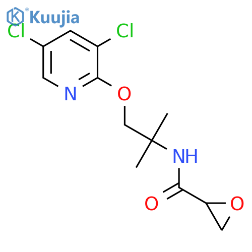 N-[1-(3,5-Dichloropyridin-2-yl)oxy-2-methylpropan-2-yl]oxirane-2-carboxamide structure