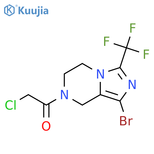 1-[1-Bromo-3-(trifluoromethyl)-6,8-dihydro-5H-imidazo[1,5-a]pyrazin-7-yl]-2-chloroethanone structure