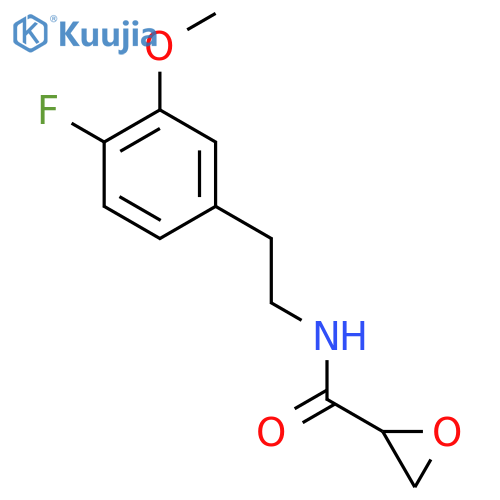 N-[2-(4-fluoro-3-methoxyphenyl)ethyl]oxirane-2-carboxamide structure