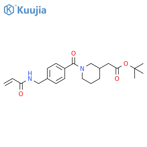 1,1-Dimethylethyl 1-[4-[[(1-oxo-2-propen-1-yl)amino]methyl]benzoyl]-3-piperidineacetate structure