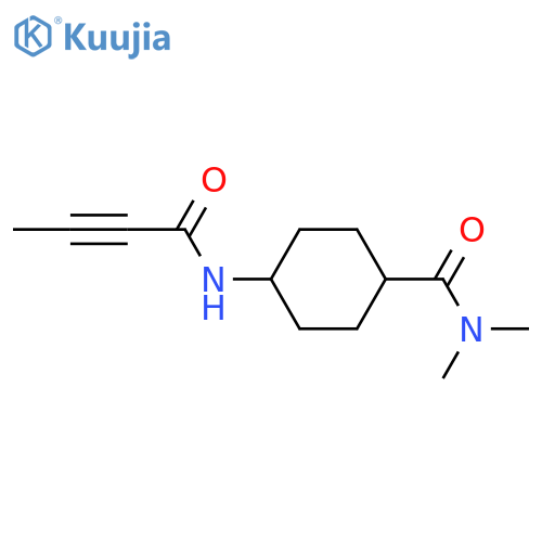 4-(but-2-ynamido)-N,N-dimethylcyclohexane-1-carboxamide structure