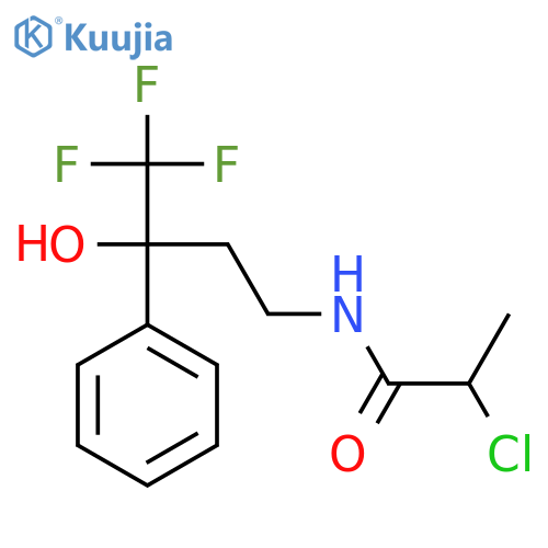 2-Chloro-N-(4,4,4-trifluoro-3-hydroxy-3-phenylbutyl)propanamide structure