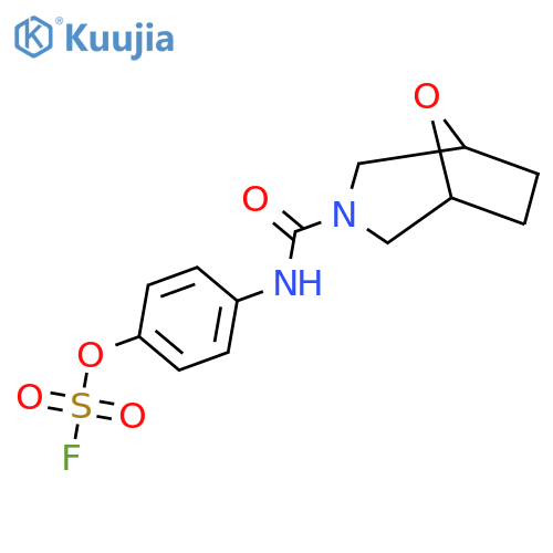 4-({8-Oxa-3-azabicyclo[3.2.1]octane-3-carbonyl}amino)phenyl sulfurofluoridate structure