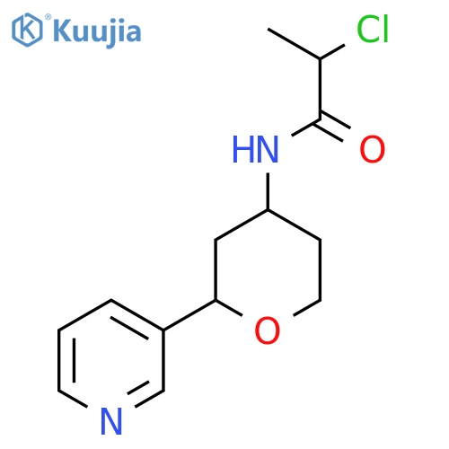 2-Chloro-N-(2-pyridin-3-yloxan-4-yl)propanamide structure