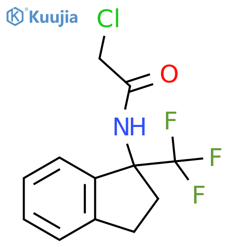 2-chloro-N-1-(trifluoromethyl)-2,3-dihydro-1H-inden-1-ylacetamide structure