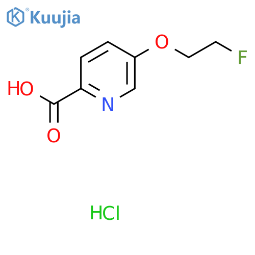 5-(2-Fluoroethoxy)pyridine-2-carboxylic acid;hydrochloride structure