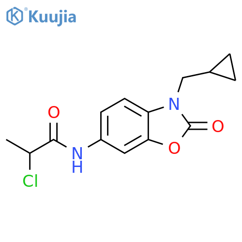 2-Chloro-N-[3-(cyclopropylmethyl)-2,3-dihydro-2-oxo-6-benzoxazolyl]propanamide structure