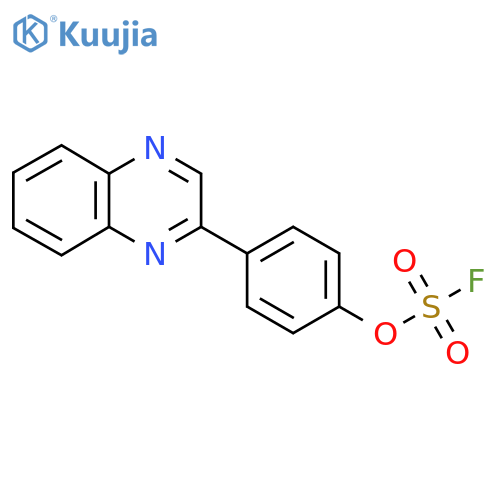 4-(Quinoxalin-2-yl)phenyl sulfurofluoridate structure