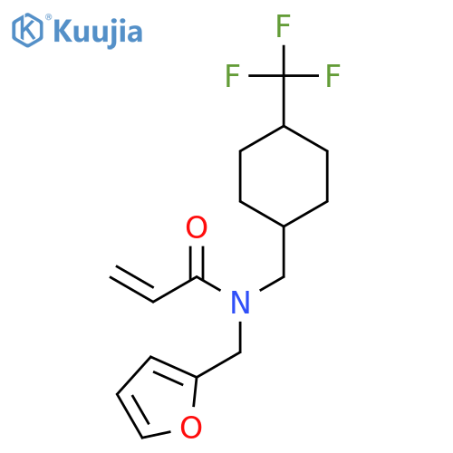 N-(Furan-2-ylmethyl)-N-[[4-(trifluoromethyl)cyclohexyl]methyl]prop-2-enamide structure