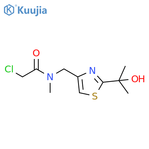 2-chloro-N-{2-(2-hydroxypropan-2-yl)-1,3-thiazol-4-ylmethyl}-N-methylacetamide structure