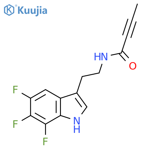 N-[2-(5,6,7-Trifluoro-1H-indol-3-yl)ethyl]but-2-ynamide structure