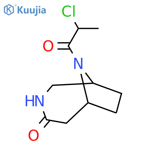 9-(2-Chloropropanoyl)-3,9-diazabicyclo[4.2.1]nonan-4-one structure