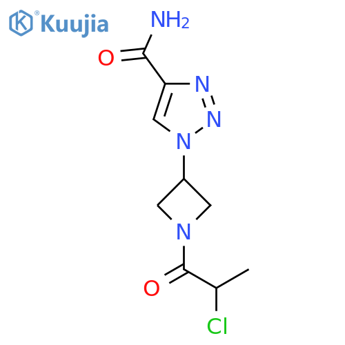 1-[1-(2-Chloropropanoyl)azetidin-3-yl]triazole-4-carboxamide structure