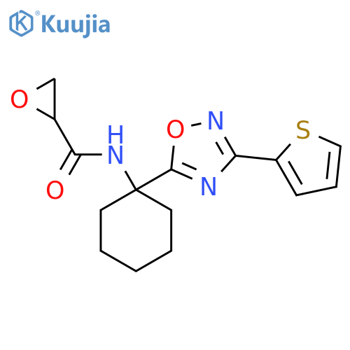 N-[1-(3-Thiophen-2-yl-1,2,4-oxadiazol-5-yl)cyclohexyl]oxirane-2-carboxamide structure