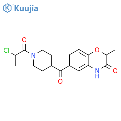 6-[1-(2-Chloropropanoyl)piperidine-4-carbonyl]-2-methyl-4H-1,4-benzoxazin-3-one structure