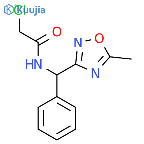 2-chloro-N-(5-methyl-1,2,4-oxadiazol-3-yl)(phenyl)methylacetamide structure