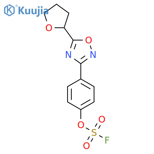 3-(4-Fluorosulfonyloxyphenyl)-5-(oxolan-2-yl)-1,2,4-oxadiazole structure