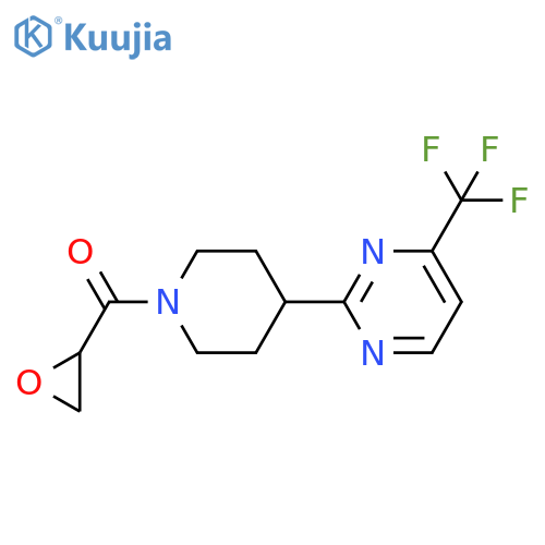 2-[1-(Oxirane-2-carbonyl)piperidin-4-yl]-4-(trifluoromethyl)pyrimidine structure