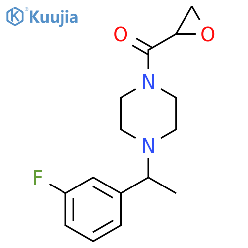 [4-[1-(3-Fluorophenyl)ethyl]piperazin-1-yl]-(oxiran-2-yl)methanone structure