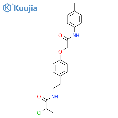 2-chloro-N-[2-(4-{[(4-methylphenyl)carbamoyl]methoxy}phenyl)ethyl]propanamide structure