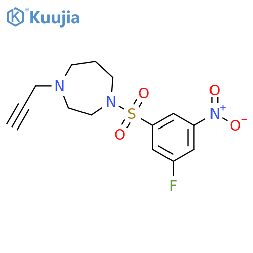 1-[(3-Fluoro-5-nitrophenyl)sulfonyl]hexahydro-4-(2-propyn-1-yl)-1H-1,4-diazepine structure