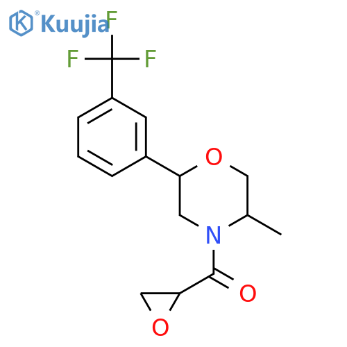 5-Methyl-4-(oxirane-2-carbonyl)-2-[3-(trifluoromethyl)phenyl]morpholine structure