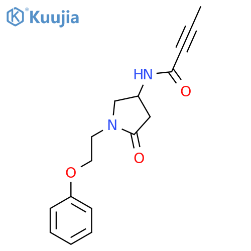 N-[5-Oxo-1-(2-phenoxyethyl)pyrrolidin-3-yl]but-2-ynamide structure
