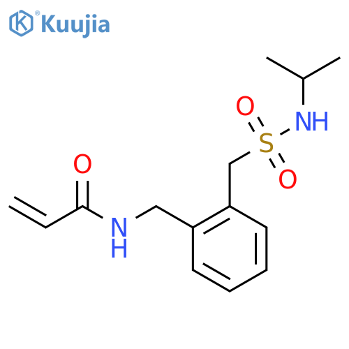 N-(2-{(propan-2-yl)sulfamoylmethyl}phenyl)methylprop-2-enamide structure