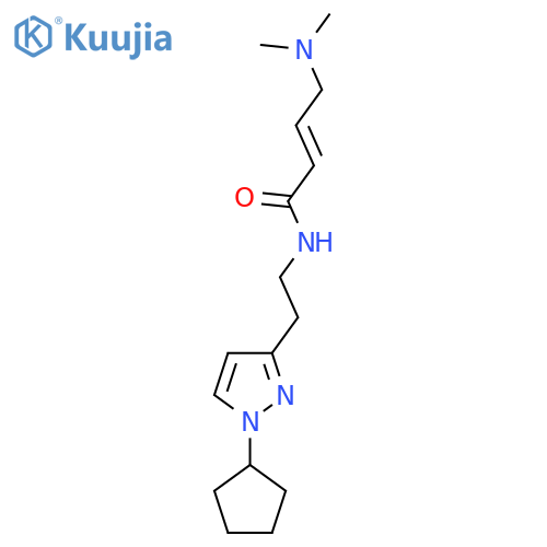 (E)-N-[2-(1-Cyclopentylpyrazol-3-yl)ethyl]-4-(dimethylamino)but-2-enamide structure