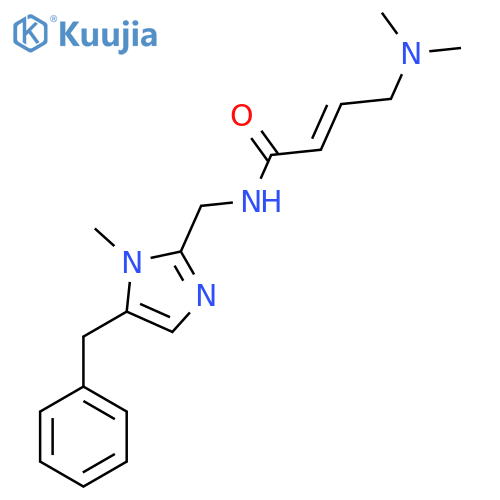 (E)-N-[(5-Benzyl-1-methylimidazol-2-yl)methyl]-4-(dimethylamino)but-2-enamide structure