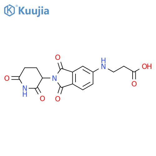3-((2-(2,6-dioxopiperidin-3-yl)-1,3-dioxoisoindolin-5-yl)amino)propanoic acid structure
