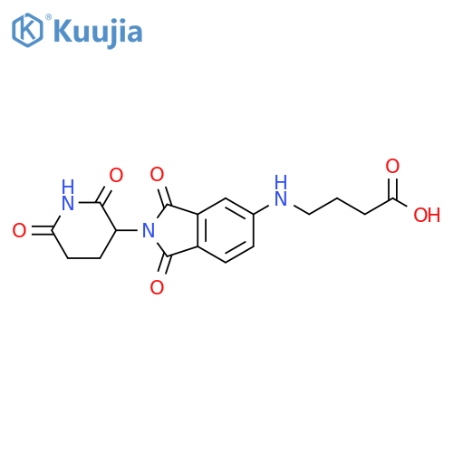 Butanoic acid, 4-[[2-(2,6-dioxo-3-piperidinyl)-2,3-dihydro-1,3-dioxo-1H-isoindol-5-yl]amino]- structure