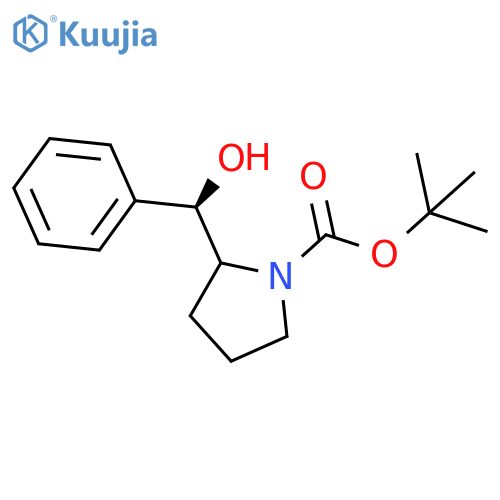 tert-butyl 2-(R)-hydroxy(phenyl)methylpyrrolidine-1-carboxylate structure
