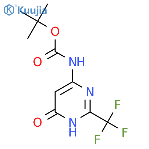 tert-butyl N-6-hydroxy-2-(trifluoromethyl)pyrimidin-4-ylcarbamate structure