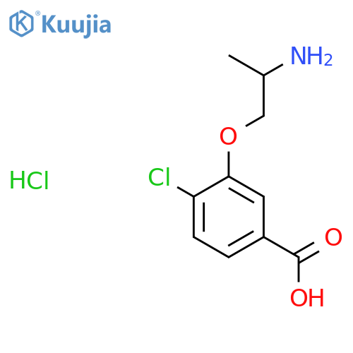 3-(2-aminopropoxy)-4-chlorobenzoic acid hydrochloride structure