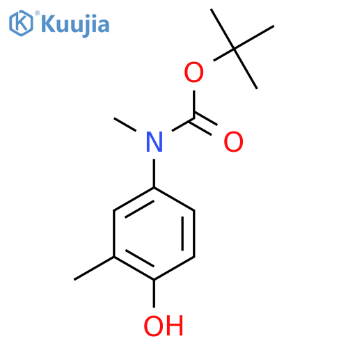 tert-butyl N-(4-hydroxy-3-methylphenyl)-N-methylcarbamate structure