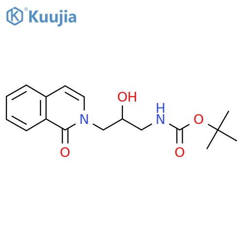 tert-butyl N-2-hydroxy-3-(1-oxo-1,2-dihydroisoquinolin-2-yl)propylcarbamate structure