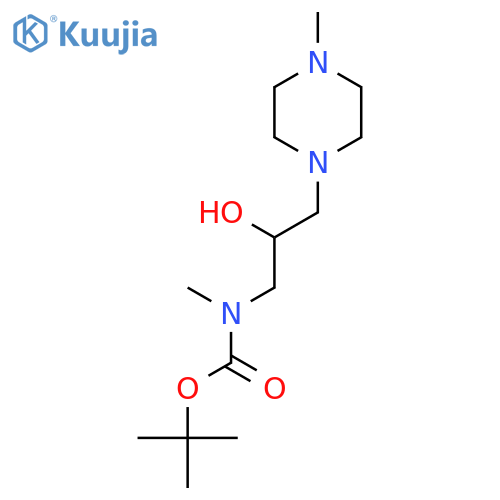 tert-butyl N-2-hydroxy-3-(4-methylpiperazin-1-yl)propyl-N-methylcarbamate structure